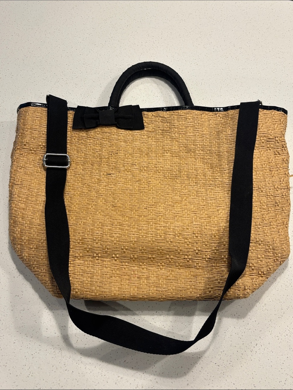 Bath & Body Works Straw Tote Bag Woven